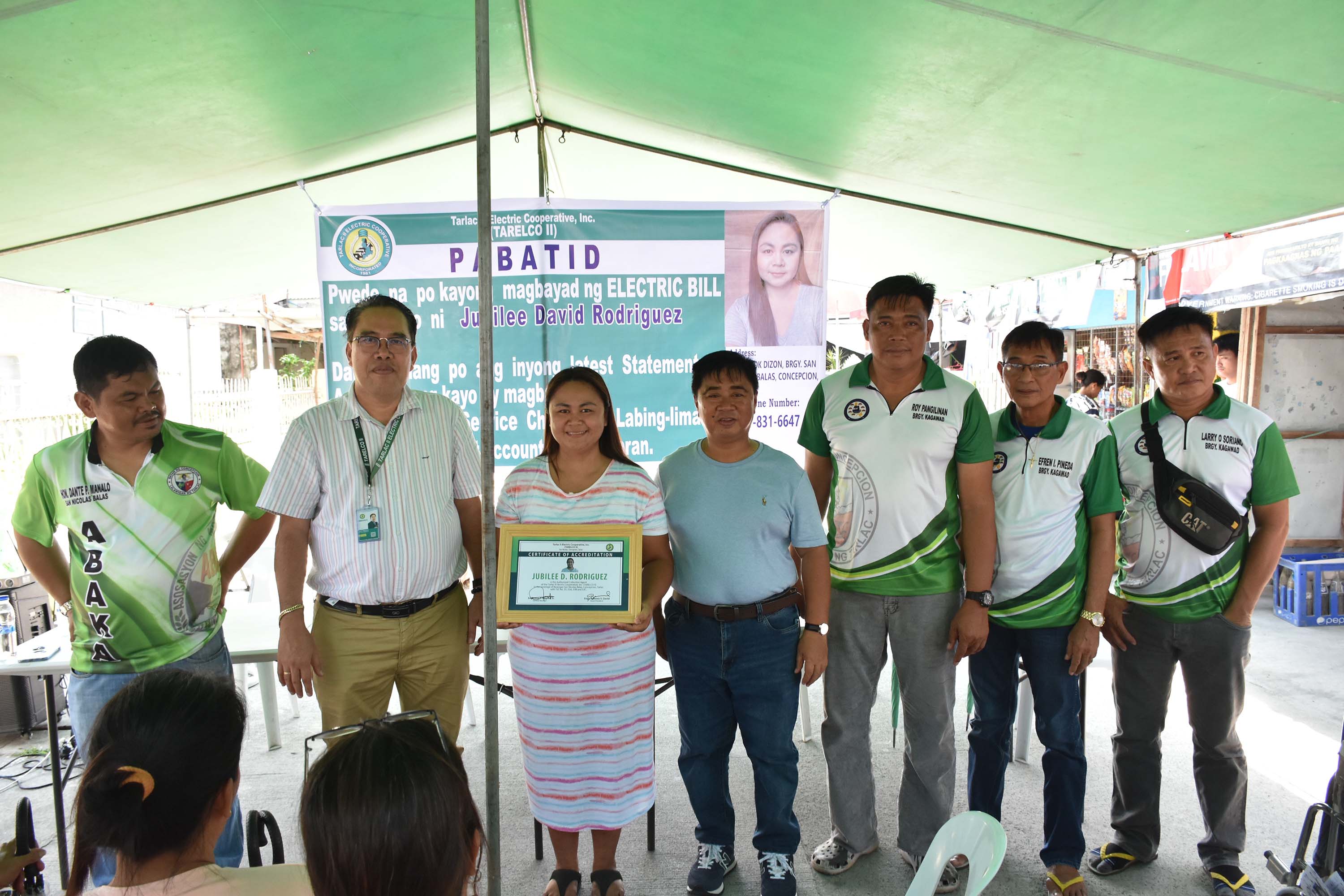 TARELCO II launching a new Barangay Collection Agent.